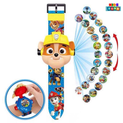 Đồng hồ chiếu hình 3d hoạt hình siêu nhân siêu ngầu, đồ chơi chiếu hình vui nhộn cho bé Tony kids