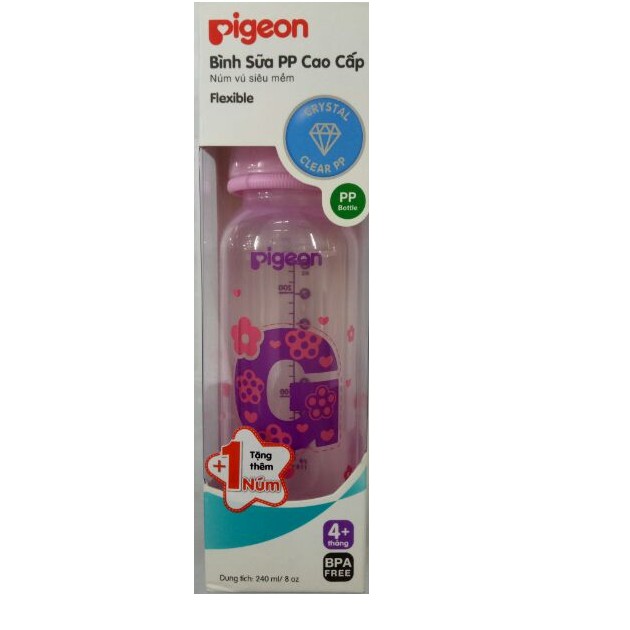 Bình sữa Pigeon PP nhựa cao cấp 240ml BS061