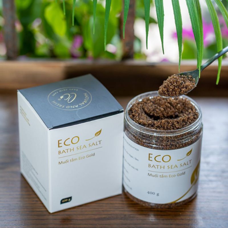 Muối tắm bé sinh dược eco gold 400g - Muối tắm bé gold eco - chăm sóc cơ thể mẹ và bé - Muối tắm bé eco gold - tặng cốc