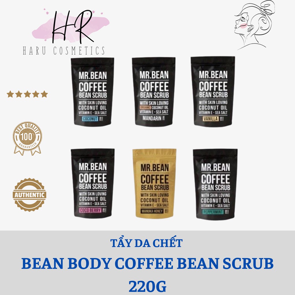 [CÓ SẴN] Tẩy da chết Bean Body Coffee Bean Scrub 220G (beanbody)