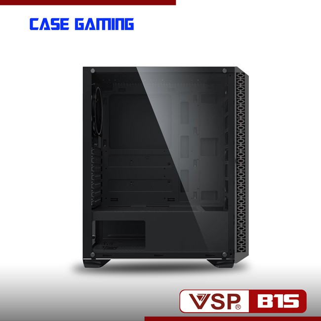 Case Vision B15 Gaming (Mặt gương + Hông trong suốt) hỗ trợ đèn led cực đẹp bảo hành 1 tháng 1 đổi 1