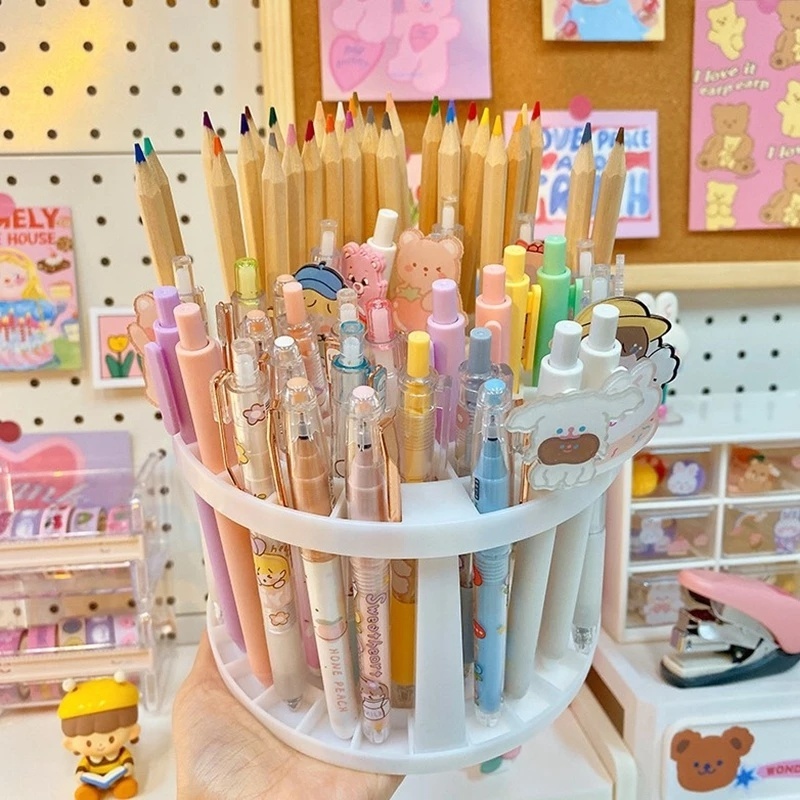 Hộp Đựng Cọ Trang Điểm Cỡ Lớn Đa Năng Màu Trắng Dễ Lắp Đặt