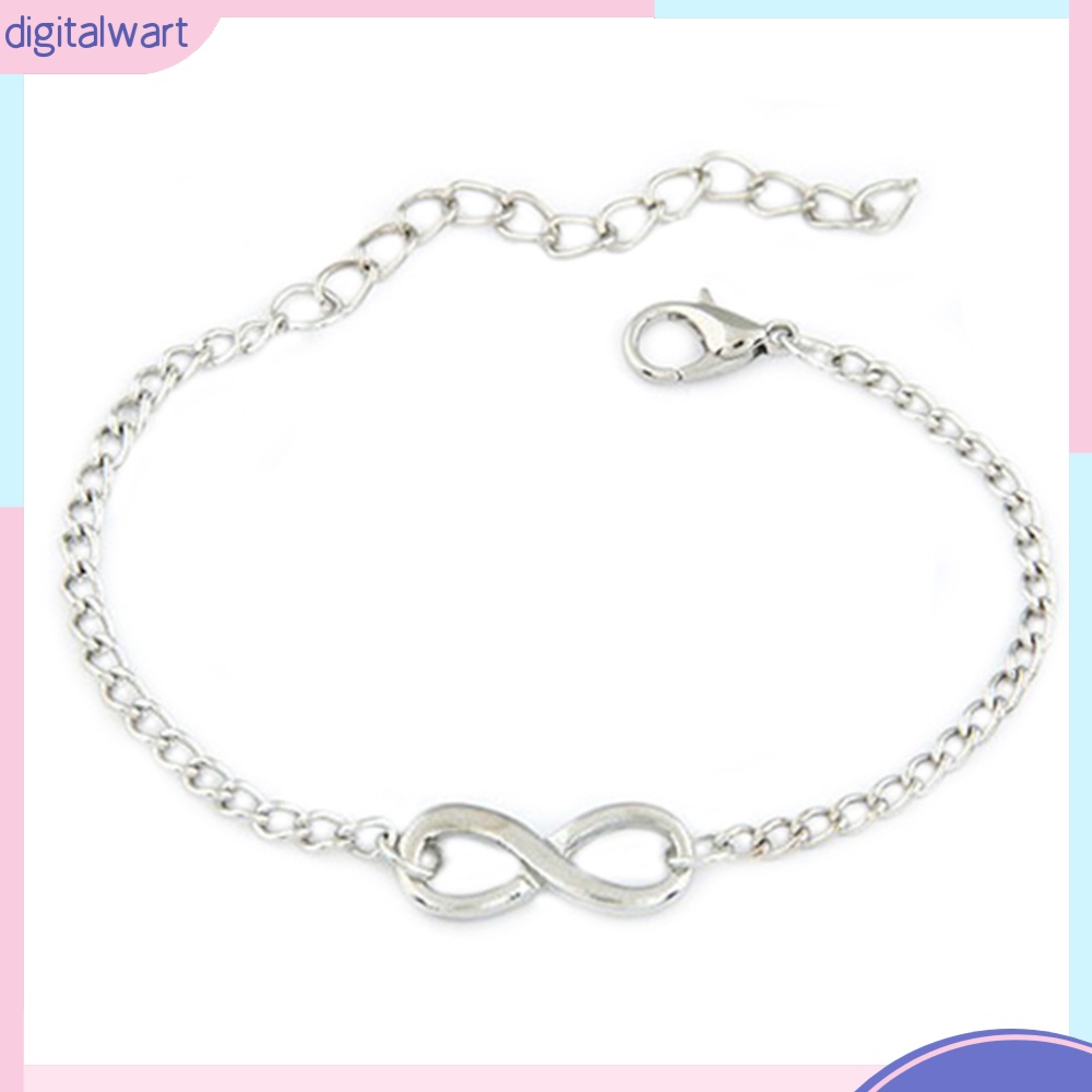 Vòng tay dây xích họa tiết vô cực dễ thương cá tính dành cho nữ