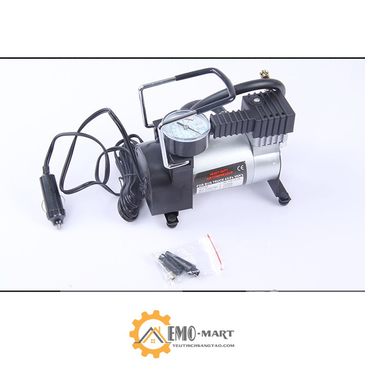 ⚡️𝗕𝗛 𝟭𝟮 𝗧𝗛𝗔́𝗡𝗚⚡️ Máy nén khí bơm hơi mini 12V ⚡️ Áp lực nén tối đa 7kg - Tặng kèm 3 đầu kim bơm