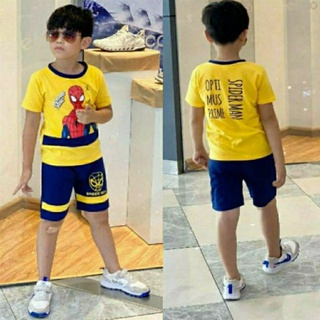 Bộ thun cotton 4c bé trai size đại- đồ bộ trẻ em