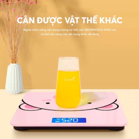 Cân Điện Tử Sức Khỏe Hình Heo Con Màu Hồng, Con Vịt Cực Xinh - Tặng kèm pin