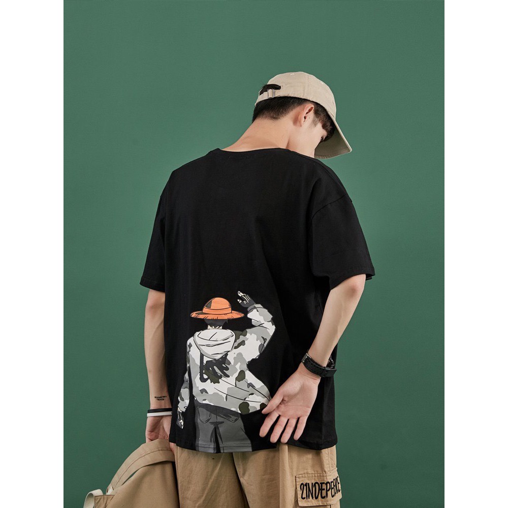 [CÓ ẢNH THẬT] Áo thun tay lỡ form rộng in họa tiết hoạt hình LUFFY - Unisex nam nữ đều mặc được | BigBuy360 - bigbuy360.vn