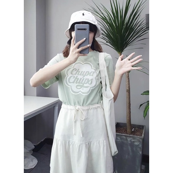 Áo Zara Xuất Chupa Chups Màu Xanh Tây Size M