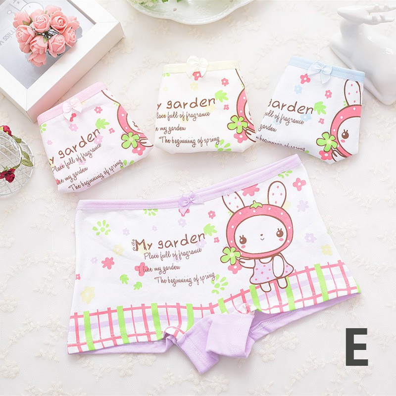 Set 4 quần lót boxer in hình hello kitty cho bé gái