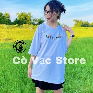 Áo Local Angel  Brand Fom Rộng Tay Lỡ Chất Cotton 2 màu Đen, Trắng