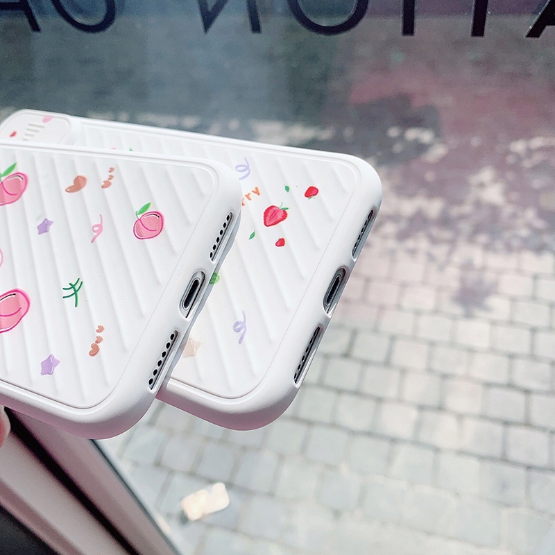 Ốp điện thoại bảo vệ máy ảnh dạng trượt in hình dâu tây/đào cho iphone 11 Pro Max SE 2020 XR XS MAX 7plus 6Plus 7 8 6 | BigBuy360 - bigbuy360.vn
