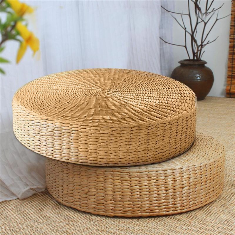 Đệm ngồi tròn đan lục bình, đệm ngồi bệt, đệm ngồi thiền - SD002, SD008