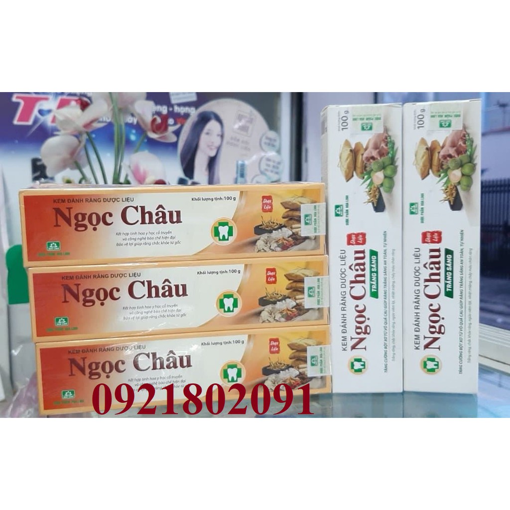 Kem đánh răng dược liệu Ngọc Châu 100gr / ngọc châu trắng sáng