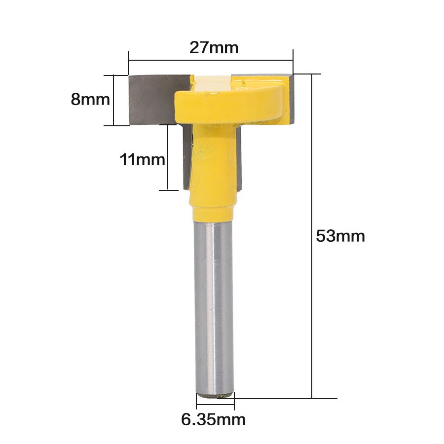 Mũi Soi Tấm Rãnh Gỗ Thanh Nhôm Chữ T cốt 6.35mm - - HTDVN