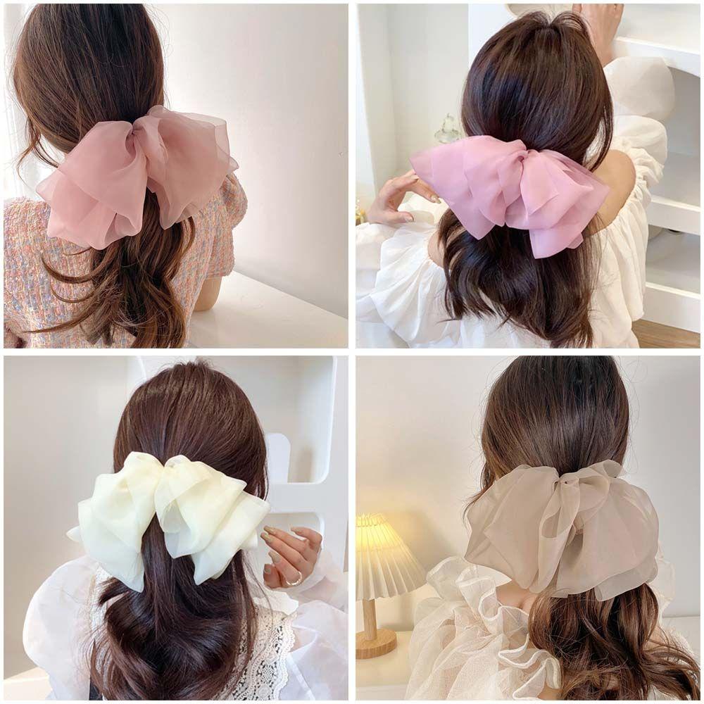 Kẹp Tóc Đính Nơ Và Ngọc Trai Phong Cách Cổ Điển Chắc Chắn Dành Cho Nữ