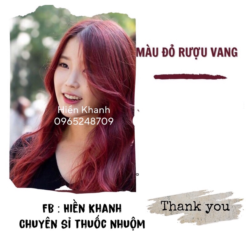(Không tẩy) Combo Nhuộm Tóc Đỏ Rựu Vang
