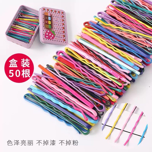 (sẵn hàng giao ngay) gim kẹp tóc sắc mầu hót hít