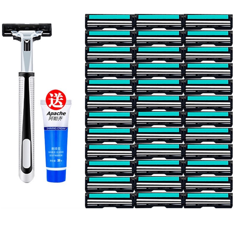 Bộ Dao Cạo Râu 36 Lưỡi Kèm Thân Dao và Tuýp Kem