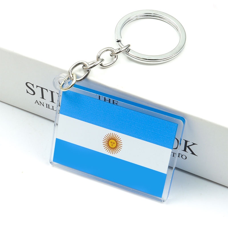 Móc Khóa Hình Lá Cờ Các Nước Anh/ Brazil/ Ý/ Tây Ban Nha Thời Trang