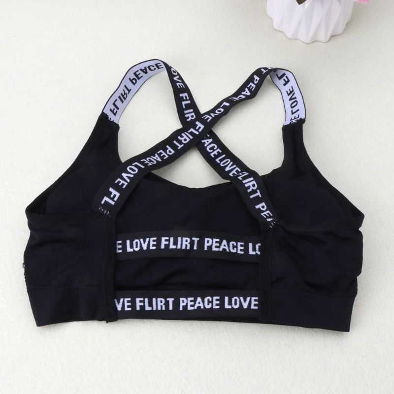 ❀INN Hot Kids Sports Training Bra for Teenage Girl Underwear Bras Solid Color Wireless Cotton Girls Bra