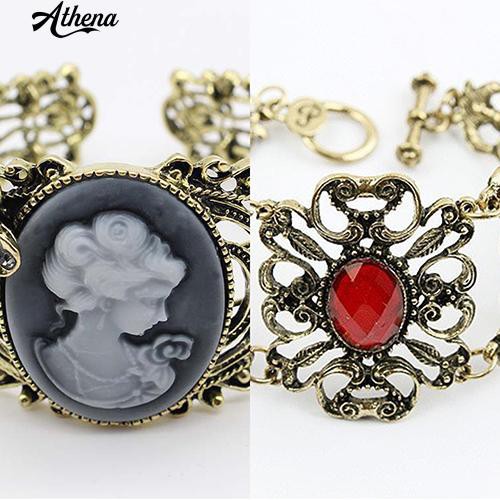 Vòng đeo tay khắc hình nữ hoàng Elizabeth Cameo thời trang