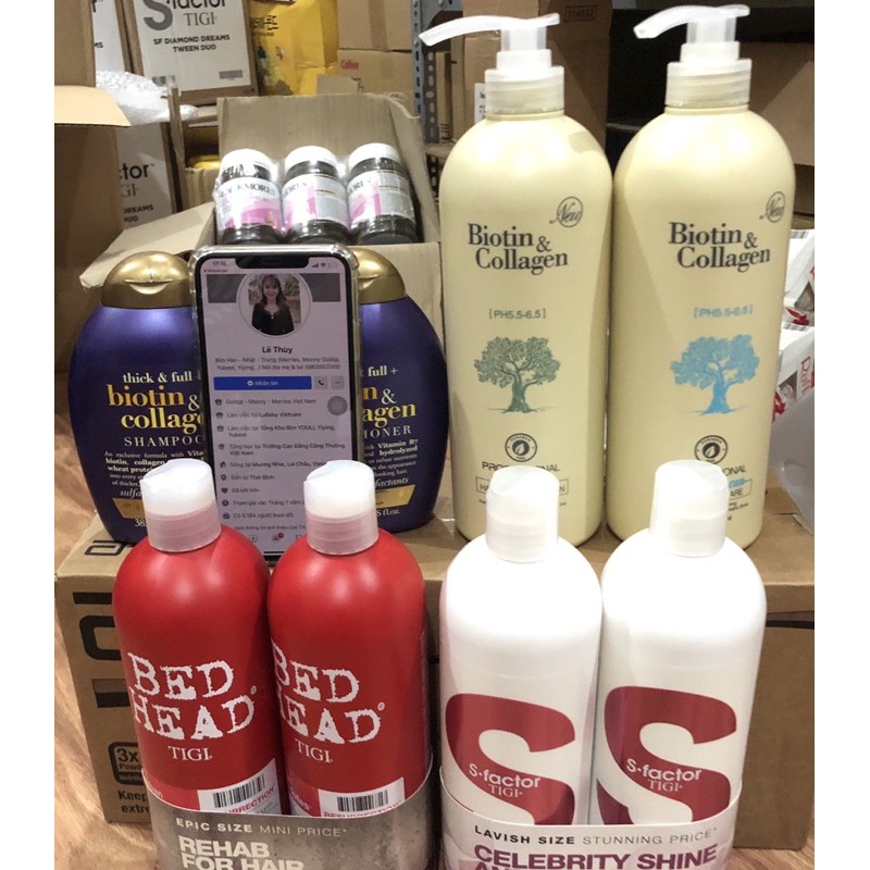 Gội xả Biotin & Collagen Tím