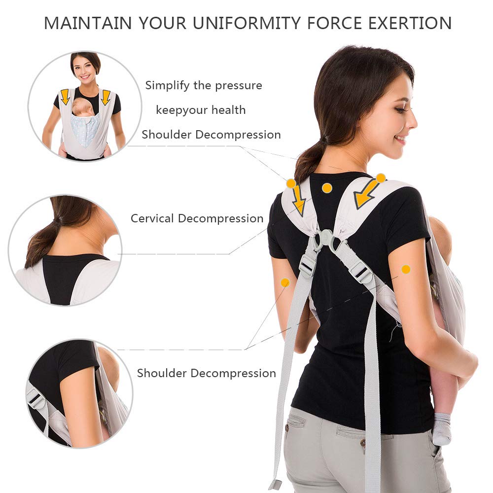 Khăn quấn trẻ sơ sinh Baby Carrier bằng chất liệu Cuby, cotton tự nhiên Đai trẻ em địu em bé Thoải mái để dễ dàng Mang theo trẻ sơ sinh, trẻ sơ sinh và lý tưởng cho trẻ đăng ký, cho con bú, thoáng khí