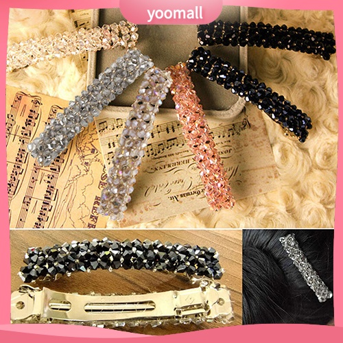 Kẹp tóc đính đá pha lê phong cách thanh lịch hợp thời trang cho nữ