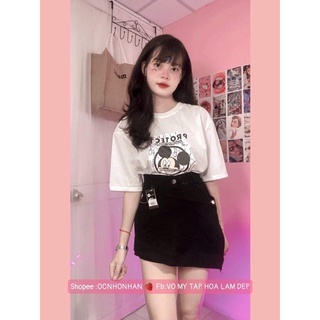 chân váy quần kaki đắp chéo