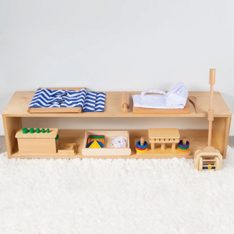 Kệ gỗ thông montessori Đựng Đồ Chơi Cho Bé, Đồ Dùng Trẻ Em, Bỉm Sữa,Sách Vở