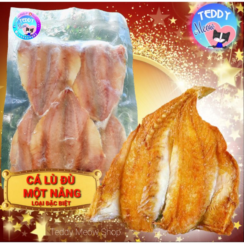 Teddy Meow - 500gr Cá Đù (Cá Lù Đù) Một Nắng Loại 1, Cực kỳ Thơm Ngon, Đã Được Làm Sạch, Rút Xương, Túi Hút Chân Không
