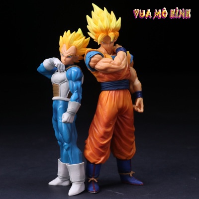 Mô hình Dragon Ball - Mô hình Songoku và Vegeta trạng thái siêu xayda cấp 1 cao 20cm full BOX