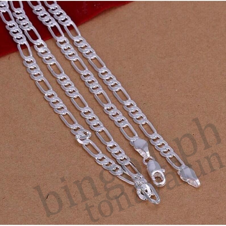 Dây chuyền bằng bạc 925 4mm kiểu dáng đơn giản hợp thời trang dành cho nam