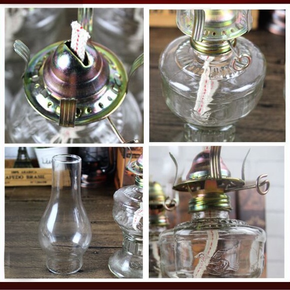 Đèn dầu thủy tinh loại lớn, sử dụng dầu hỏa, cồn, và bấc để đốt, thích hợp cho ban thờ, điện thờ, sự kiện, trang trí