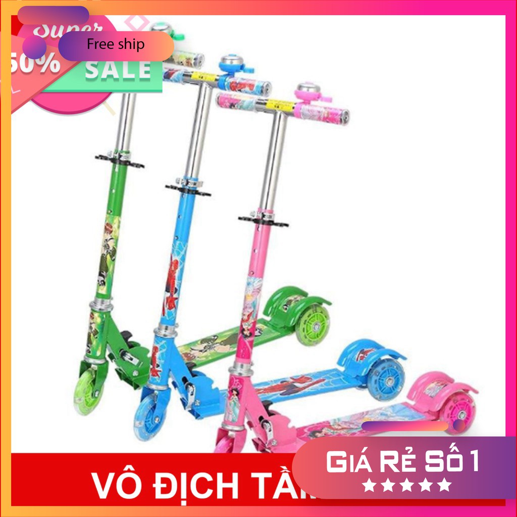 Xe Trượt Scooter Bánh Phát Sáng Cho Bé Vui Chơi (Gia Rẻ+Giao Hàng Nhanh) mua ngay giảm giá 50% cho khách hàng 💞FREESHIP