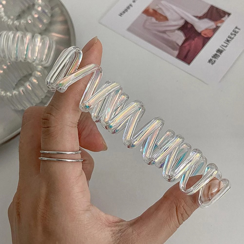 Dây thun cột tóc liền mạch viền rộng kiểu tiên cá và dây điện thoại thời trang Hàn Quốc cho nữ
