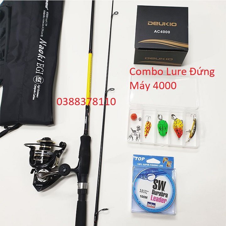 Combo Cần Câu Lure Máy Đứng, Combo Lure Đứng, Cần Câu Lure Cá Lóc