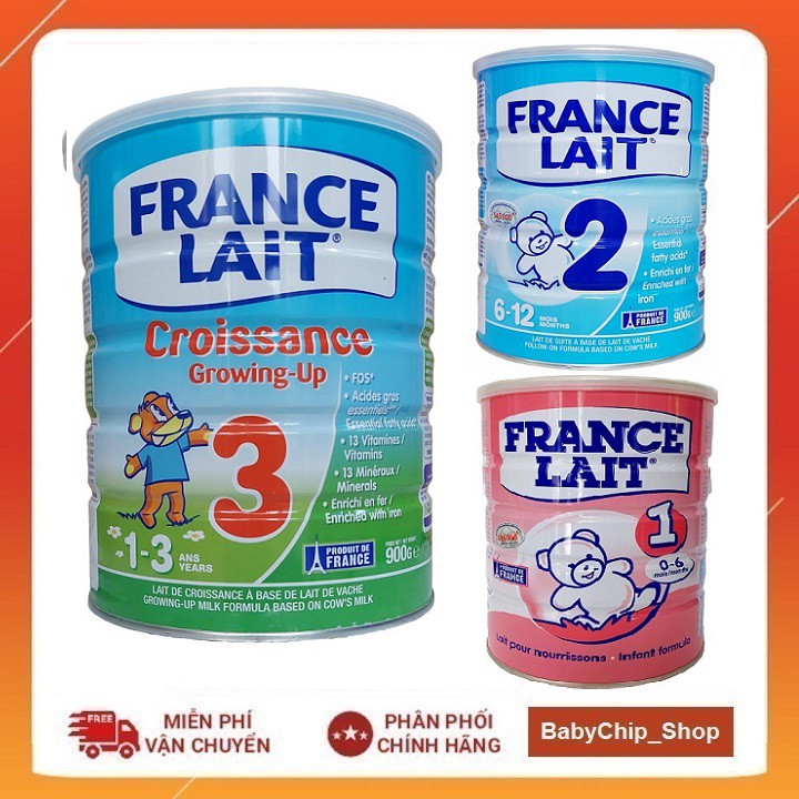 Sữa bột France Lait 1, 2, 3, 900g ( HSD 2025 )
