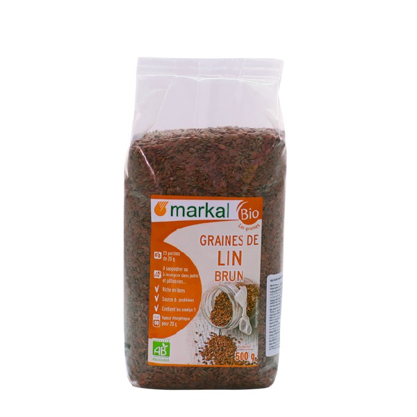 Hạt Lanh Nâu Hữu Cơ Markal Gói 500g
