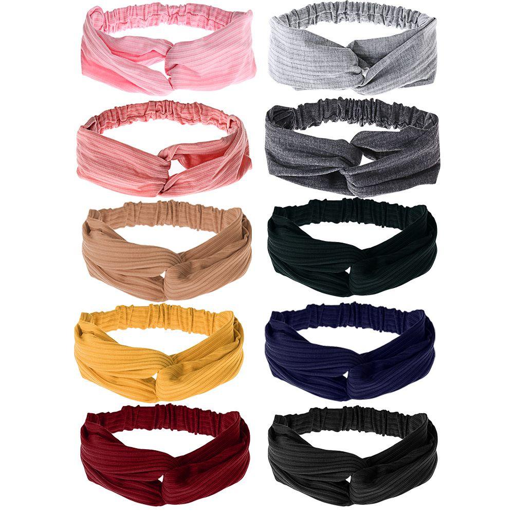 Băng Đô Đan Chéo Co Giãn Phong Cách Vintage Dành Cho Nữ