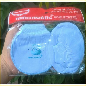 Bao tay chân cho bé sơ sinh cotton viền bo mềm mại ACuteBaby