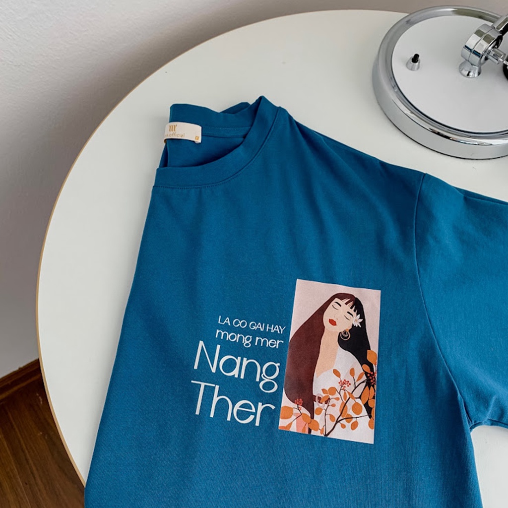 Áo thun cotton ngắn tay cổ tròn Nàng Ther design by Méo | BigBuy360 - bigbuy360.vn