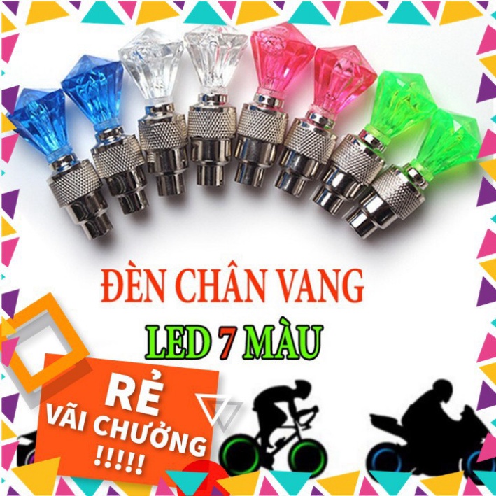 Đèn led Van xe 7 màu phát sáng khi xe chạy lắp cho xe máy, ô tô, xe đạp