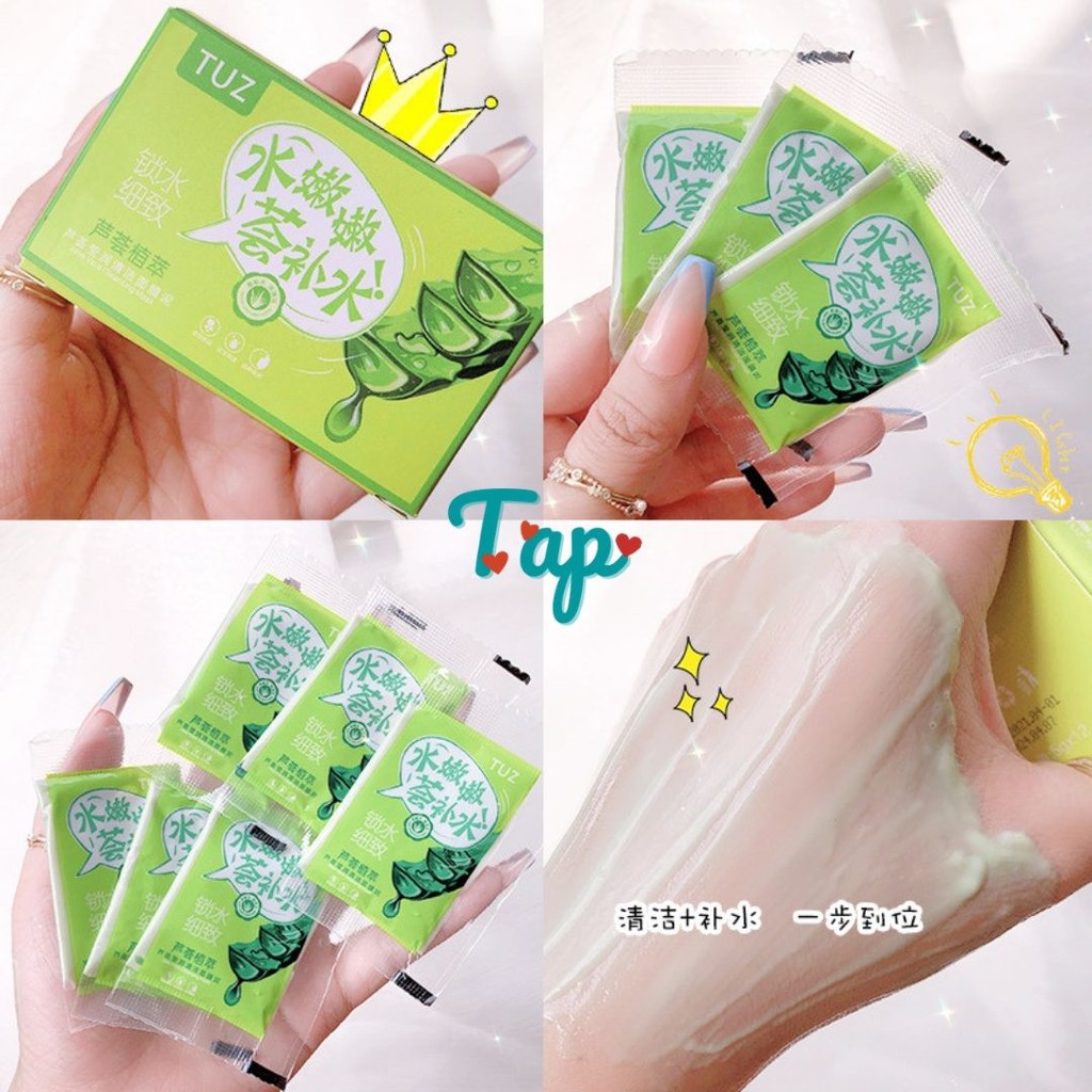 (12 gói) Mặt nạ bùn ốc sên/nha đam thu nhỏ lỗ chân lông làm sáng da