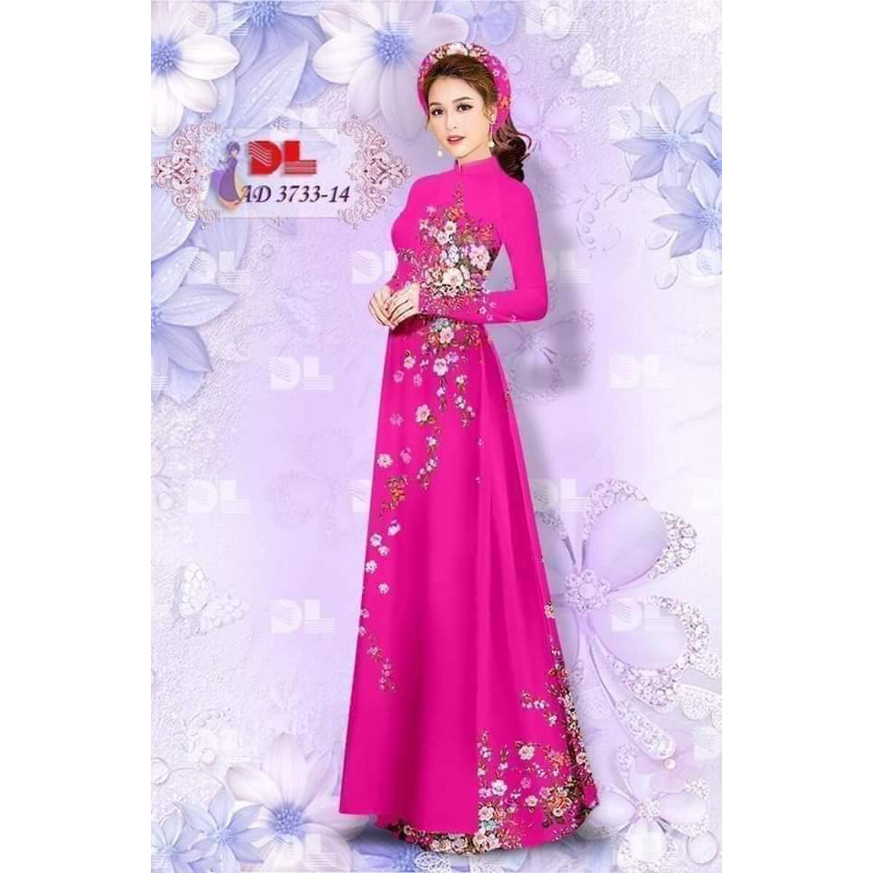 ÁO DÀI MAY SẴN IN 3D CỔ 2P TAY DÀI