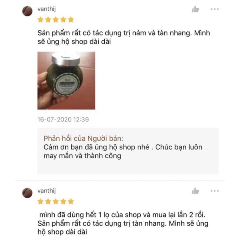 Cao trầu không mờ nám,tàn nhang HandMade hũ 180ml