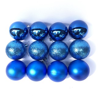 Hộp 12 quả châu(quả bóng)đường kính 6cm trang trí Noel, Giáng sinh, Năm mới