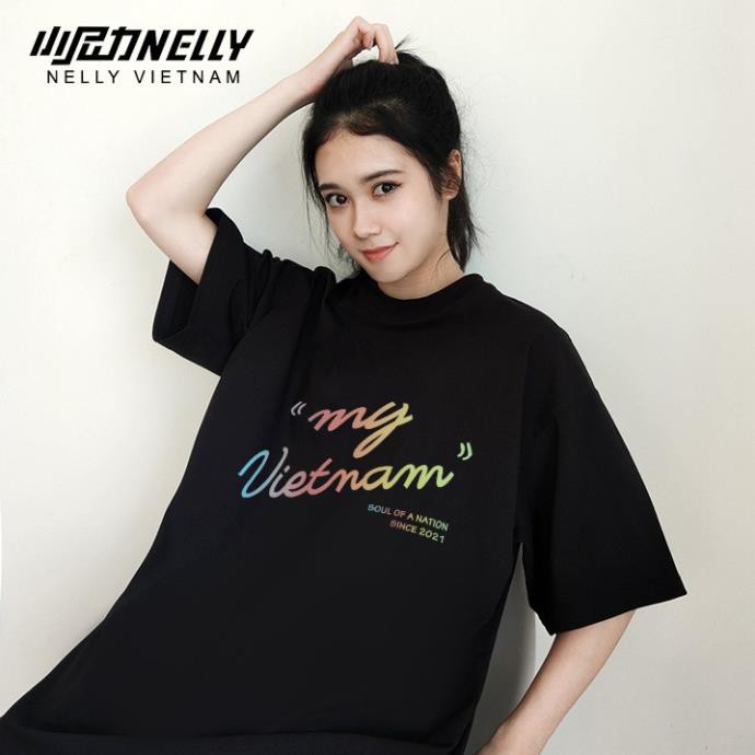 Áo thun unisex tay lỡ NELLY in hình my vietnam 😘