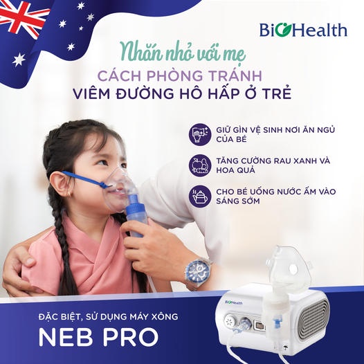 Máy Xông Khí Dung Biohealth Neb Pro - Kích thước Hạt Nhỏ, Xông Mũi Họng Dễ Chịu