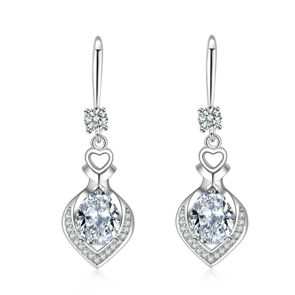 Mới Khuyên Tai Hình Giọt Nước Đính Đá zircon Phong Cách Hàn Quốc